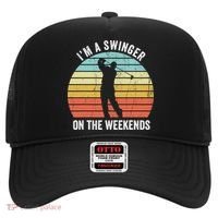 I'm A Swinger On The Weekends Sexual Innuendo Funny Golf Hat thumb 0
