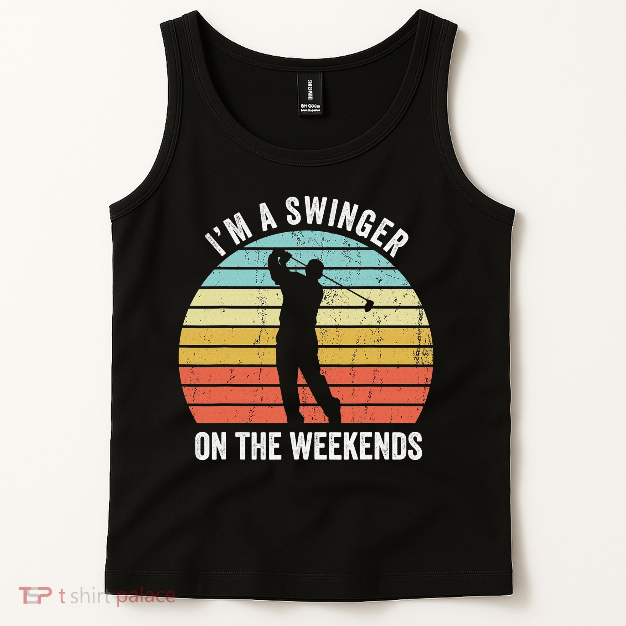 I'm A Swinger On The Weekends Sexual Innuendo Funny Golf Tank Top