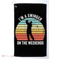 I'm A Swinger On The Weekends Sexual Innuendo Funny Golf Golf Towel thumb 0