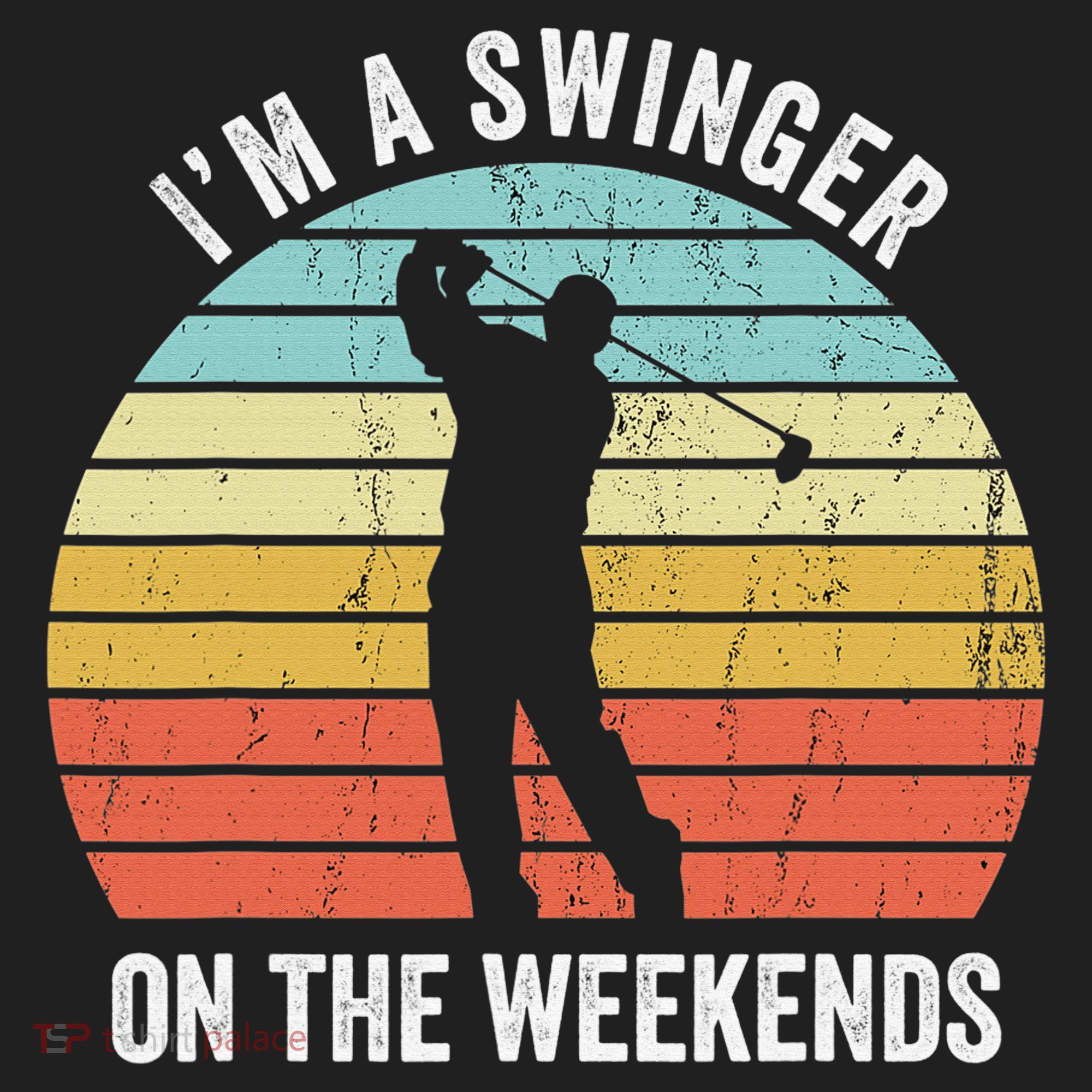 I'm A Swinger On The Weekends Sexual Innuendo Funny Golf Golf Towel