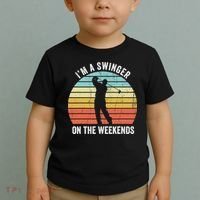 I'm A Swinger On The Weekends Sexual Innuendo Funny Golf Toddler T-Shirt thumb 2