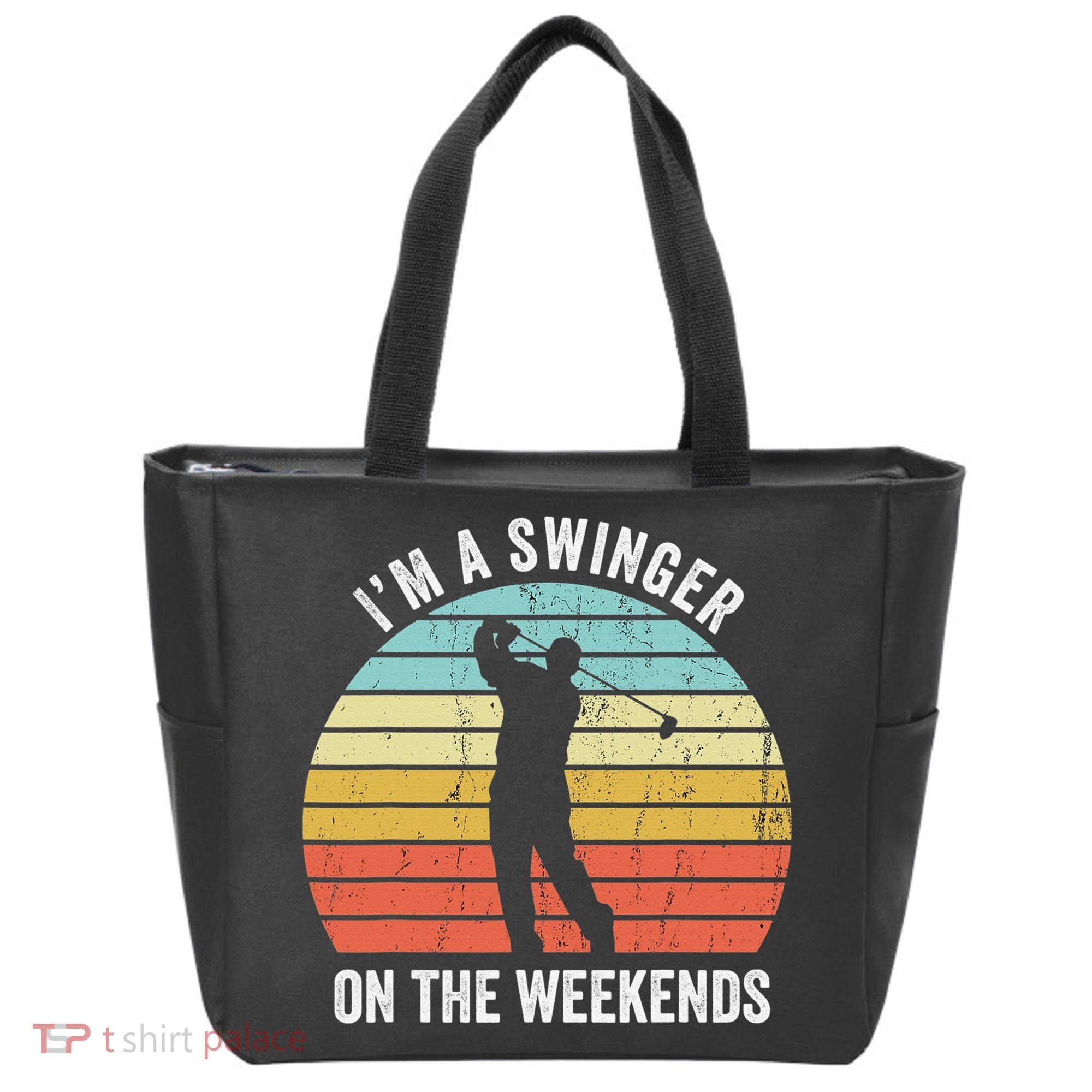 I'm A Swinger On The Weekends Sexual Innuendo Funny Golf Tote Bag