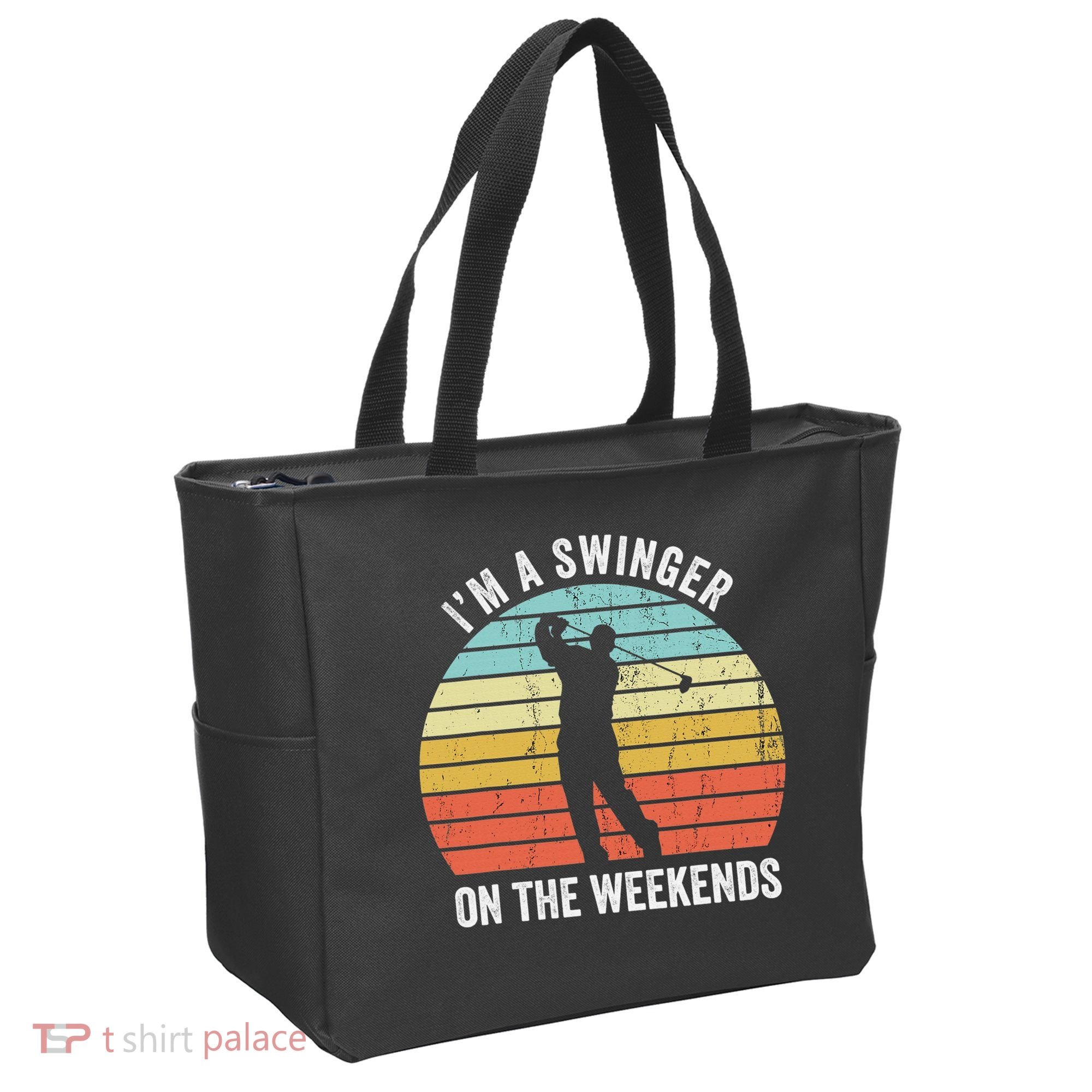 I'm A Swinger On The Weekends Sexual Innuendo Funny Golf Tote Bag