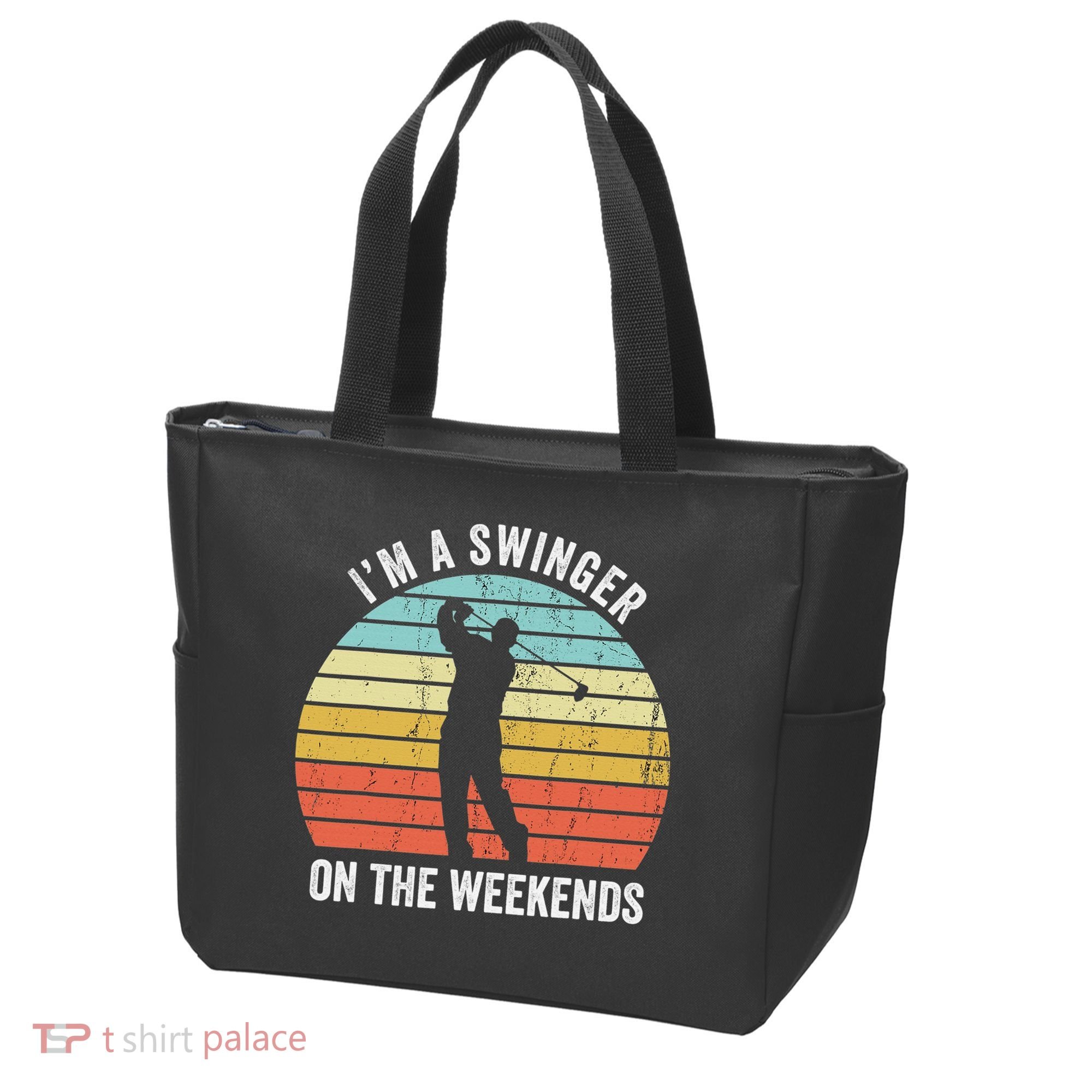 I'm A Swinger On The Weekends Sexual Innuendo Funny Golf Tote Bag