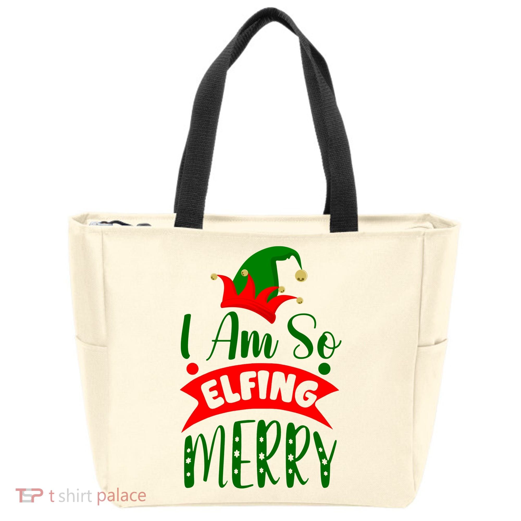 I Am So Elfing Merry Funny Christmas Elf Tote Bag