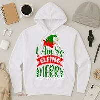 I Am So Elfing Merry Funny Christmas Elf Hoodie thumb 3