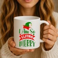 I Am So Elfing Merry Funny Christmas Elf Coffee Mug thumb 3