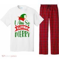 I Am So Elfing Merry Funny Christmas Elf Pajama Set thumb 0
