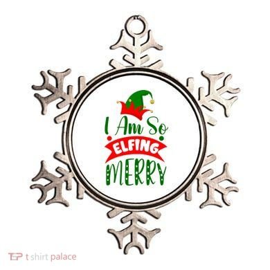 I Am So Elfing Merry Funny Christmas Elf Ornament
