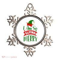 I Am So Elfing Merry Funny Christmas Elf Ornament thumb 0