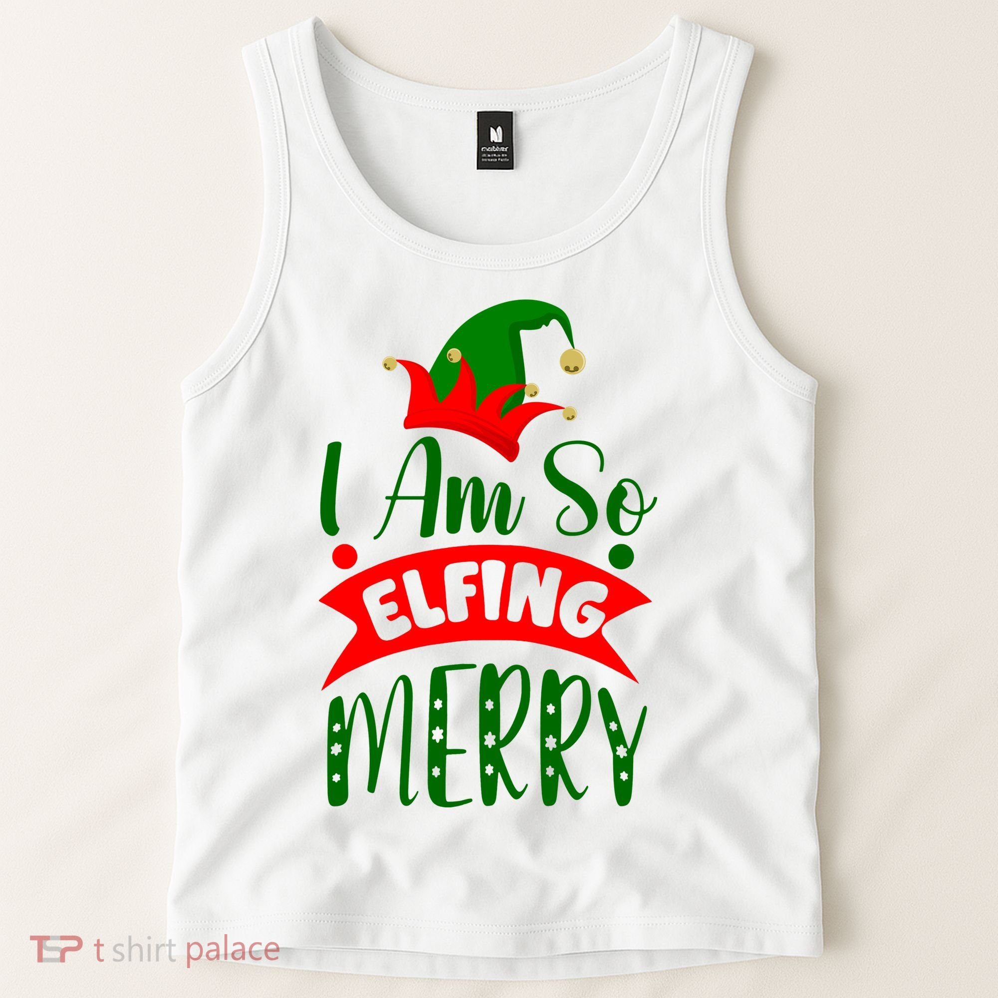 I Am So Elfing Merry Funny Christmas Elf Tank Top
