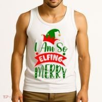 I Am So Elfing Merry Funny Christmas Elf Tank Top thumb 3