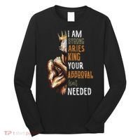 I Am Strong Aries King Crown Zodiac Horoscope Gift Long Sleeve Shirt thumb 0