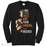 I Am Strong Aries King Crown Zodiac Horoscope Gift Sweatshirt thumb 0