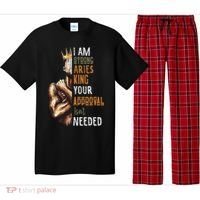 I Am Strong Aries King Crown Zodiac Horoscope Gift Pajama Set thumb 0