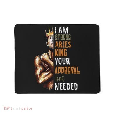 I Am Strong Aries King Crown Zodiac Horoscope Gift Mousepad