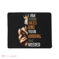 I Am Strong Aries King Crown Zodiac Horoscope Gift Mousepad thumb 0