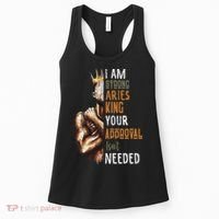 I Am Strong Aries King Crown Zodiac Horoscope Gift Women's Tank Top thumb 0