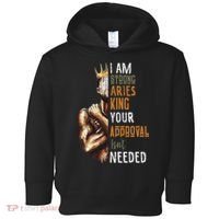 I Am Strong Aries King Crown Zodiac Horoscope Gift Toddler Hoodie thumb 0