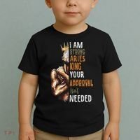 I Am Strong Aries King Crown Zodiac Horoscope Gift Toddler T-Shirt thumb 2