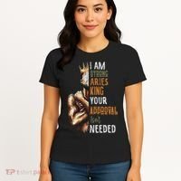 I Am Strong Aries King Crown Zodiac Horoscope Gift Women's T-Shirt thumb 4