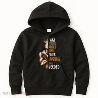 I Am Strong Aries King Crown Zodiac Horoscope Gift Kids Hoodie thumb 0