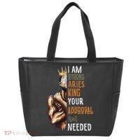 I Am Strong Aries King Crown Zodiac Horoscope Gift Tote Bag thumb 0