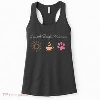 Im A Simple Woman Sunshine Coffee Paw Dog Cute Funny Gift Women's Tank Top thumb 0