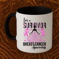 I'm A Survivor Breast Cancer Awareness Coffee Mug thumb 2