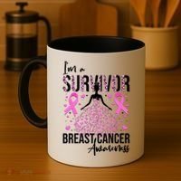 I'm A Survivor Breast Cancer Awareness Coffee Mug thumb 4