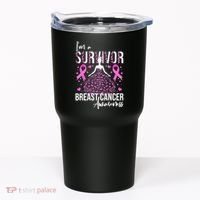 I'm A Survivor Breast Cancer Awareness Tumbler thumb 0