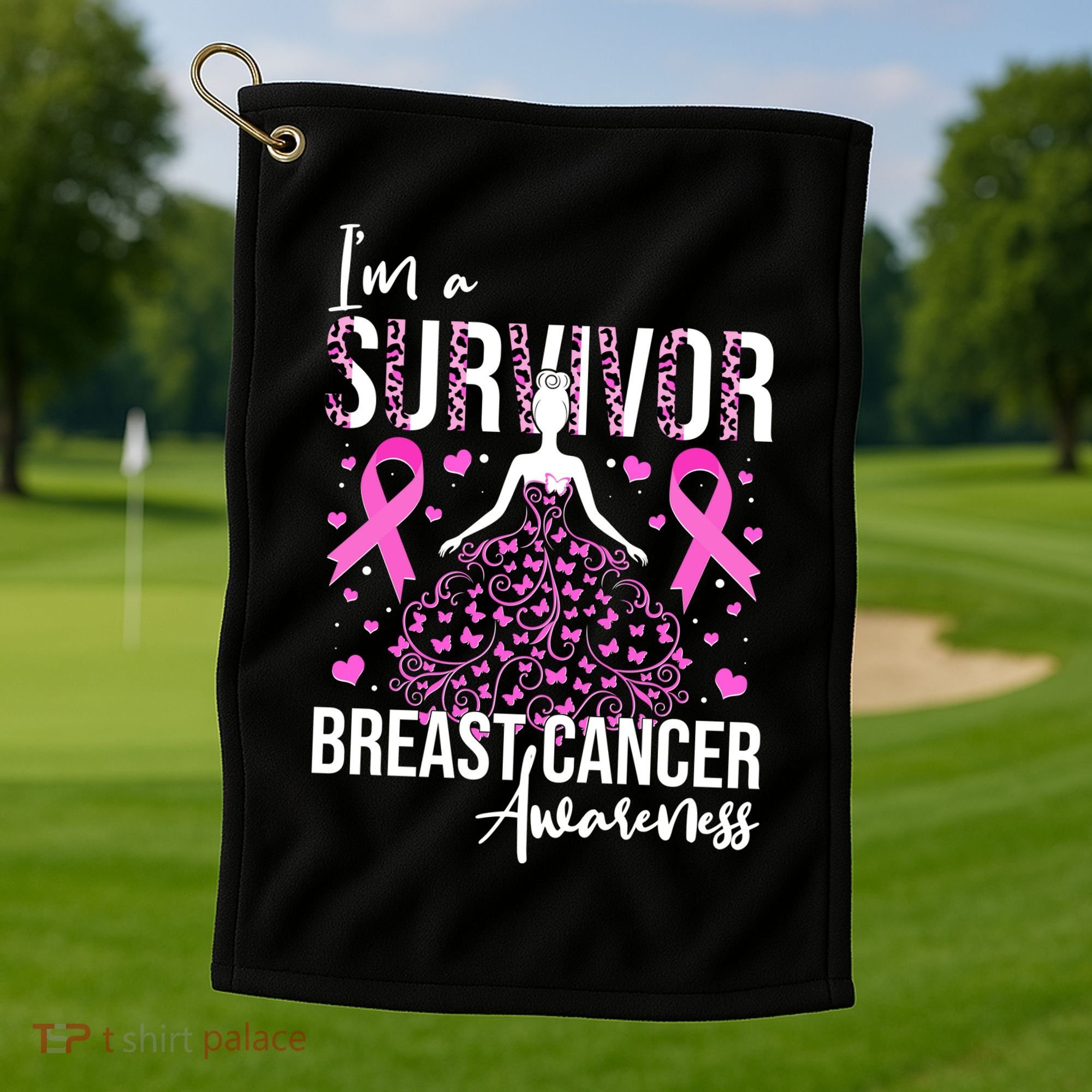 I'm A Survivor Breast Cancer Awareness Golf Towel