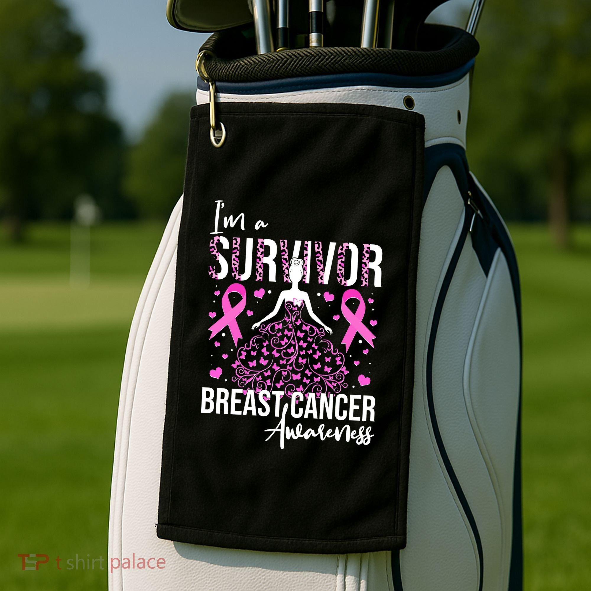 I'm A Survivor Breast Cancer Awareness Golf Towel