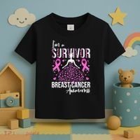I'm A Survivor Breast Cancer Awareness Toddler T-Shirt thumb 3