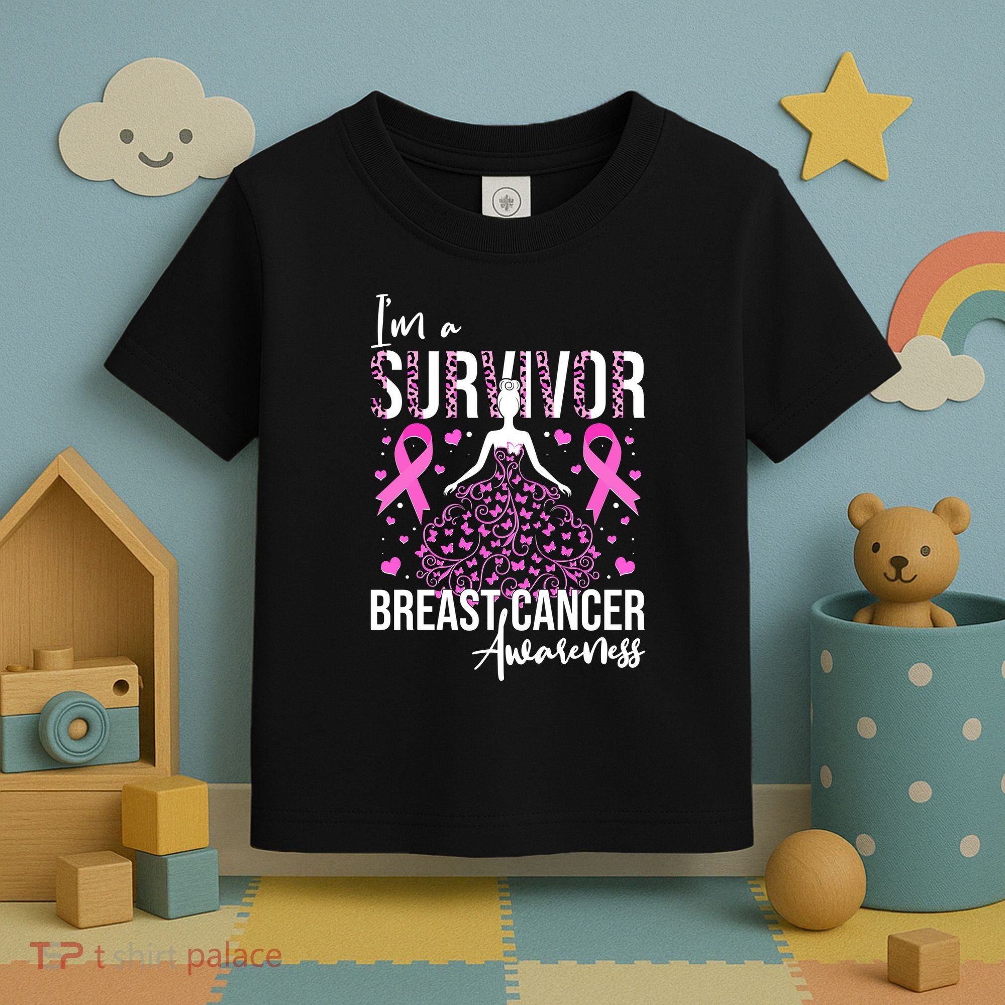 I'm A Survivor Breast Cancer Awareness Toddler T-Shirt