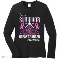 I'm A Survivor Breast Cancer Awareness Women's Long Sleeve Shirt thumb 0