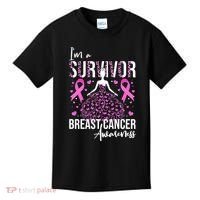 I'm A Survivor Breast Cancer Awareness Kids T-Shirt thumb 0