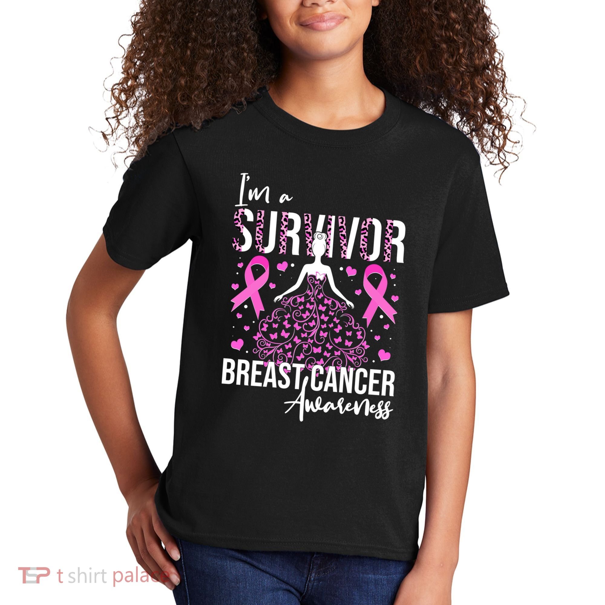 I'm A Survivor Breast Cancer Awareness Kids T-Shirt