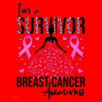 I'm A Survivor Breast Cancer Awareness Santa Hat thumb 1
