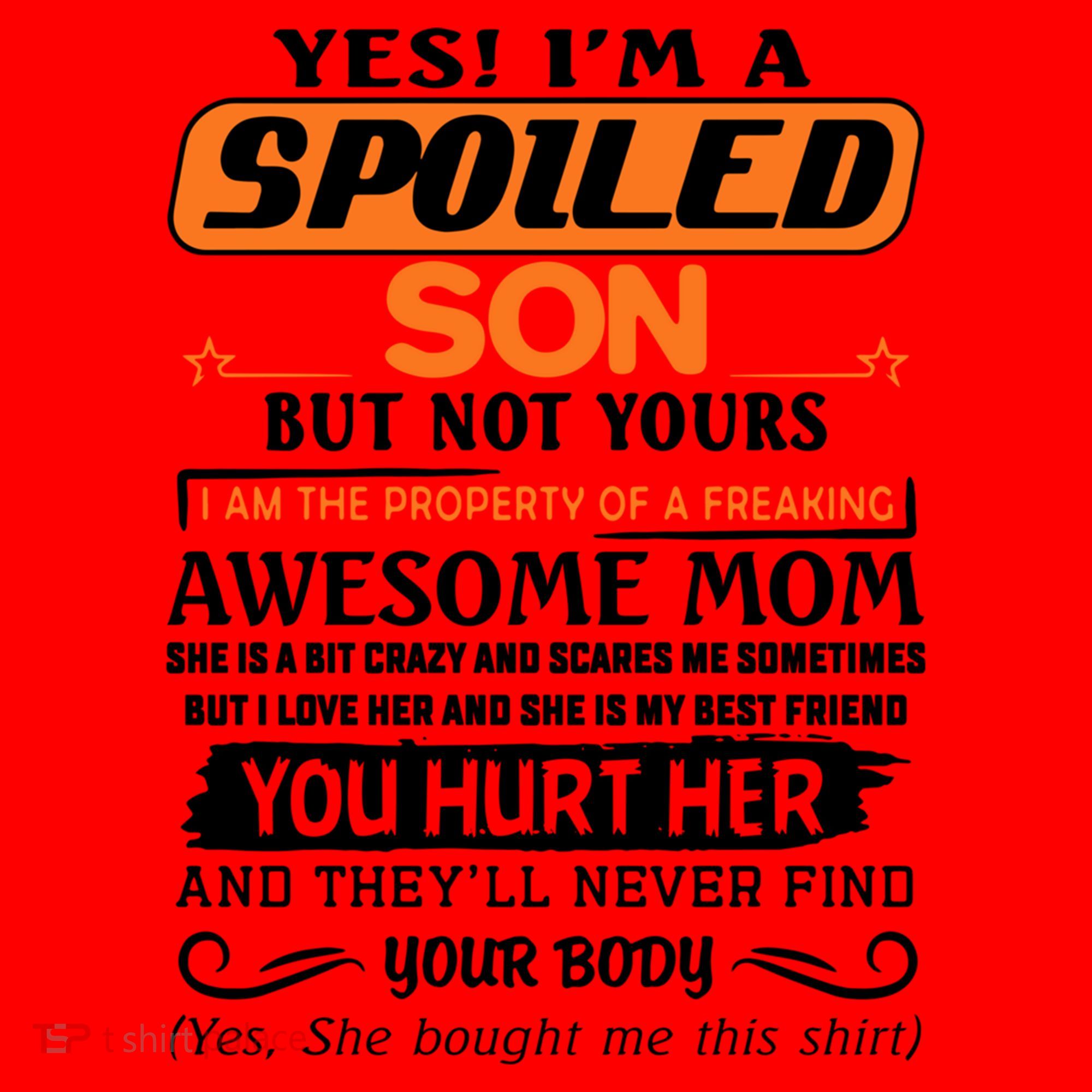 I'm A Spoiled Son Of A Freaking Awesome Mom Great Gift Santa Hat