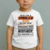 I'm A Spoiled Son Of A Freaking Awesome Mom Great Gift Toddler T-Shirt thumb 2