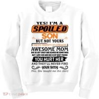 I'm A Spoiled Son Of A Freaking Awesome Mom Great Gift Kids Sweatshirt thumb 0