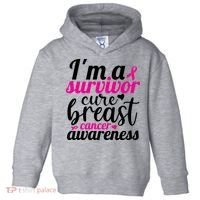 I'm A Survivor Cure Breast Cancer Awareness Toddler Hoodie thumb 0