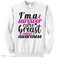 I'm A Survivor Cure Breast Cancer Awareness Sweatshirt thumb 0