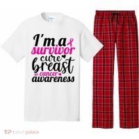 I'm A Survivor Cure Breast Cancer Awareness Pajama Set thumb 0