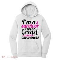 I'm A Survivor Cure Breast Cancer Awareness Women's Hoodie thumb 0