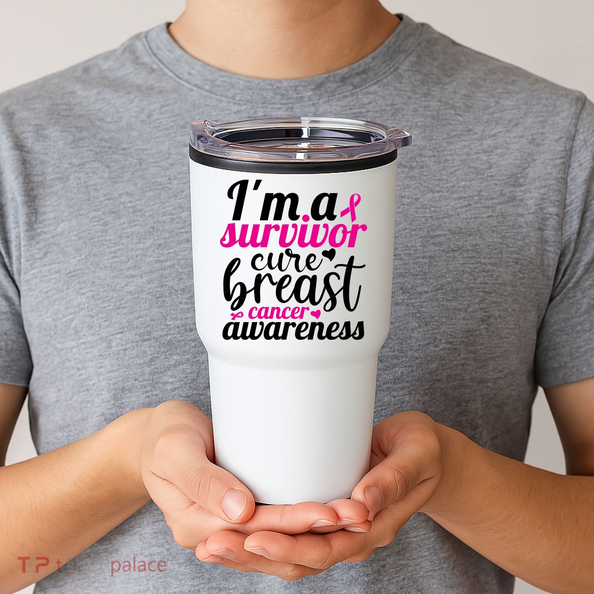 I'm A Survivor Cure Breast Cancer Awareness Tumbler