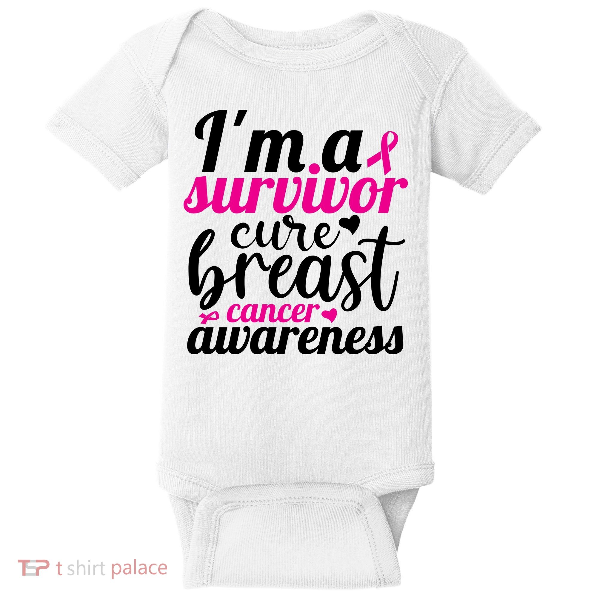 I'm A Survivor Cure Breast Cancer Awareness Baby Bodysuit