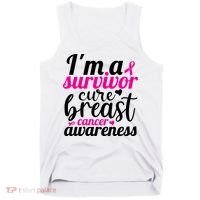 I'm A Survivor Cure Breast Cancer Awareness Tank Top thumb 0