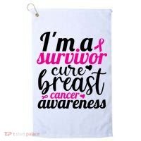 I'm A Survivor Cure Breast Cancer Awareness Golf Towel thumb 0